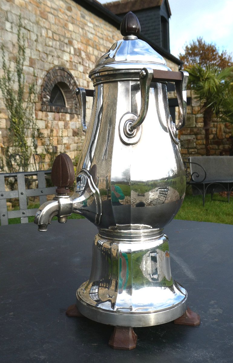 Large Art Deco Samovar Period 1920, Risler & Carre Paris, Hot Water Fountain-photo-2