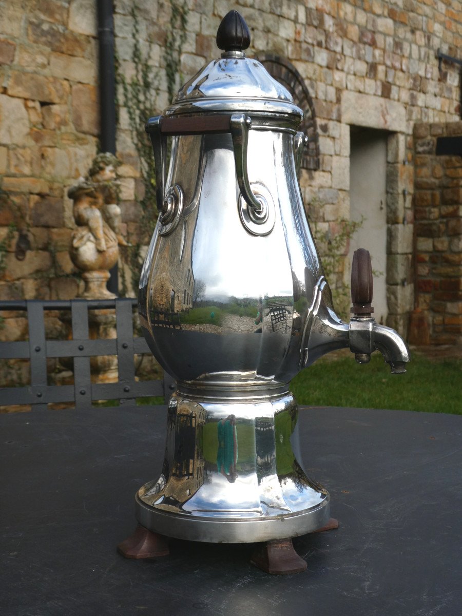 Large Art Deco Samovar Period 1920, Risler & Carre Paris, Hot Water Fountain-photo-6