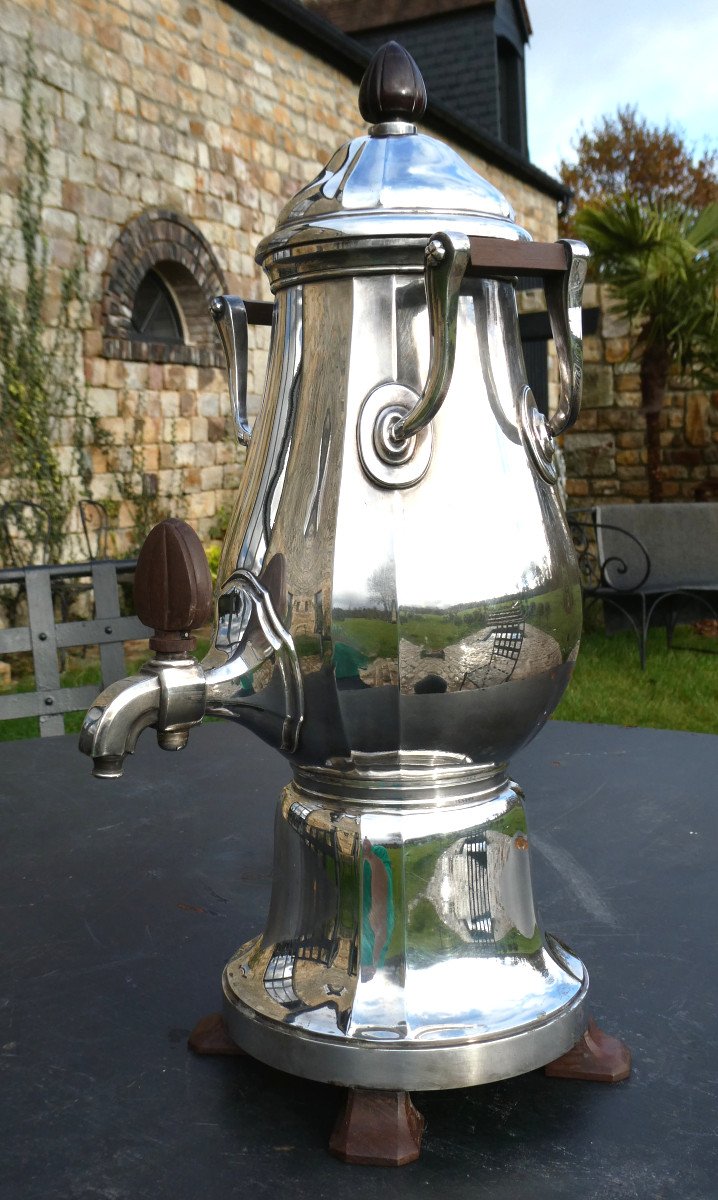 Large Art Deco Samovar Period 1920, Risler & Carre Paris, Hot Water Fountain