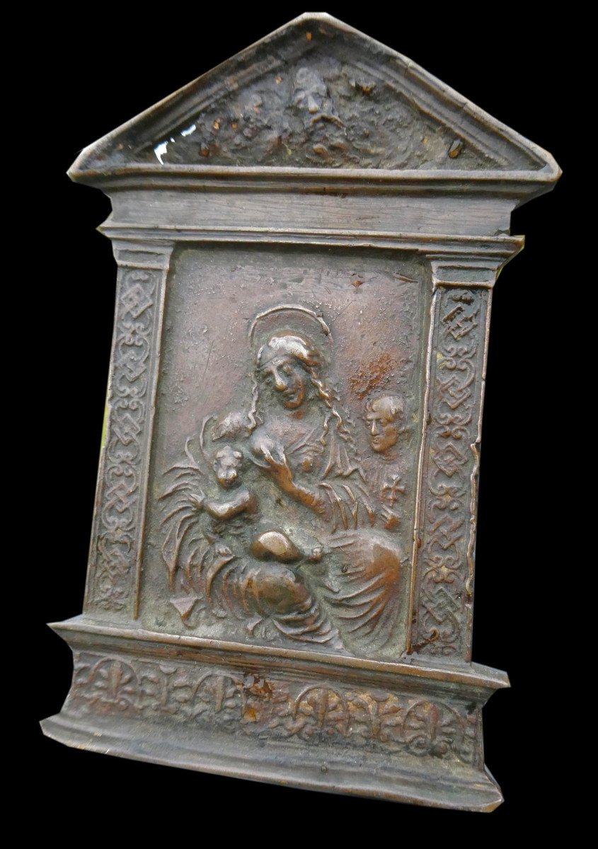 Kiss Of Peace, 16th Century Period, Breastfeeding Virgin, Italy, Haute Epoque, Osculatory -photo-2