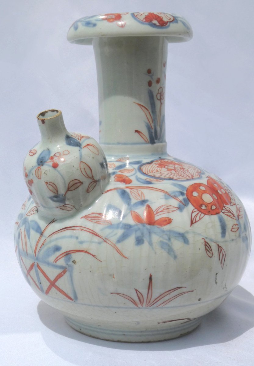 Verseuse Kendi En Porcelaine Du Japon , époque XVIIIe Siecle , Asie , Feuillage & Grenade-photo-1