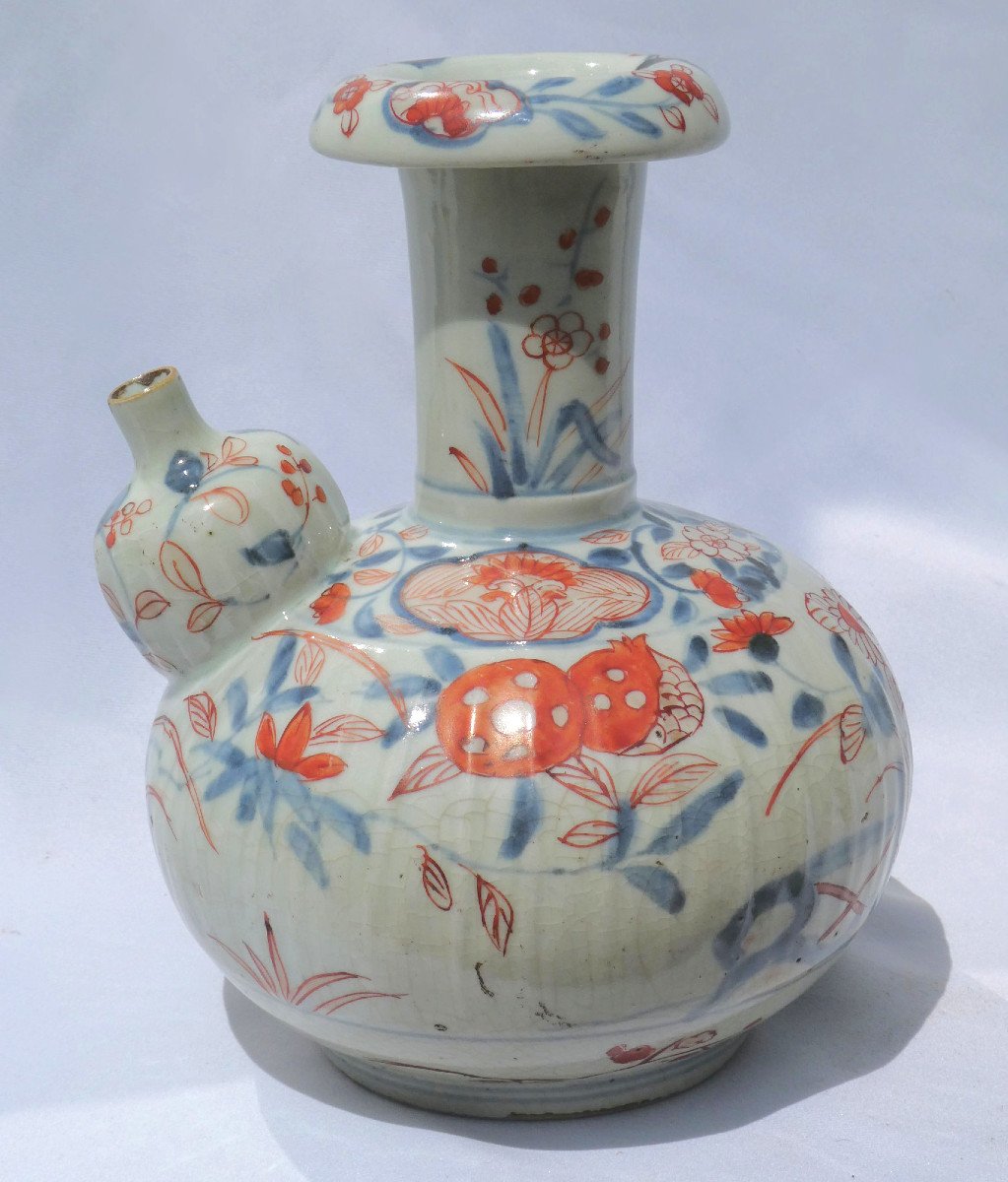 Verseuse Kendi En Porcelaine Du Japon , époque XVIIIe Siecle , Asie , Feuillage & Grenade