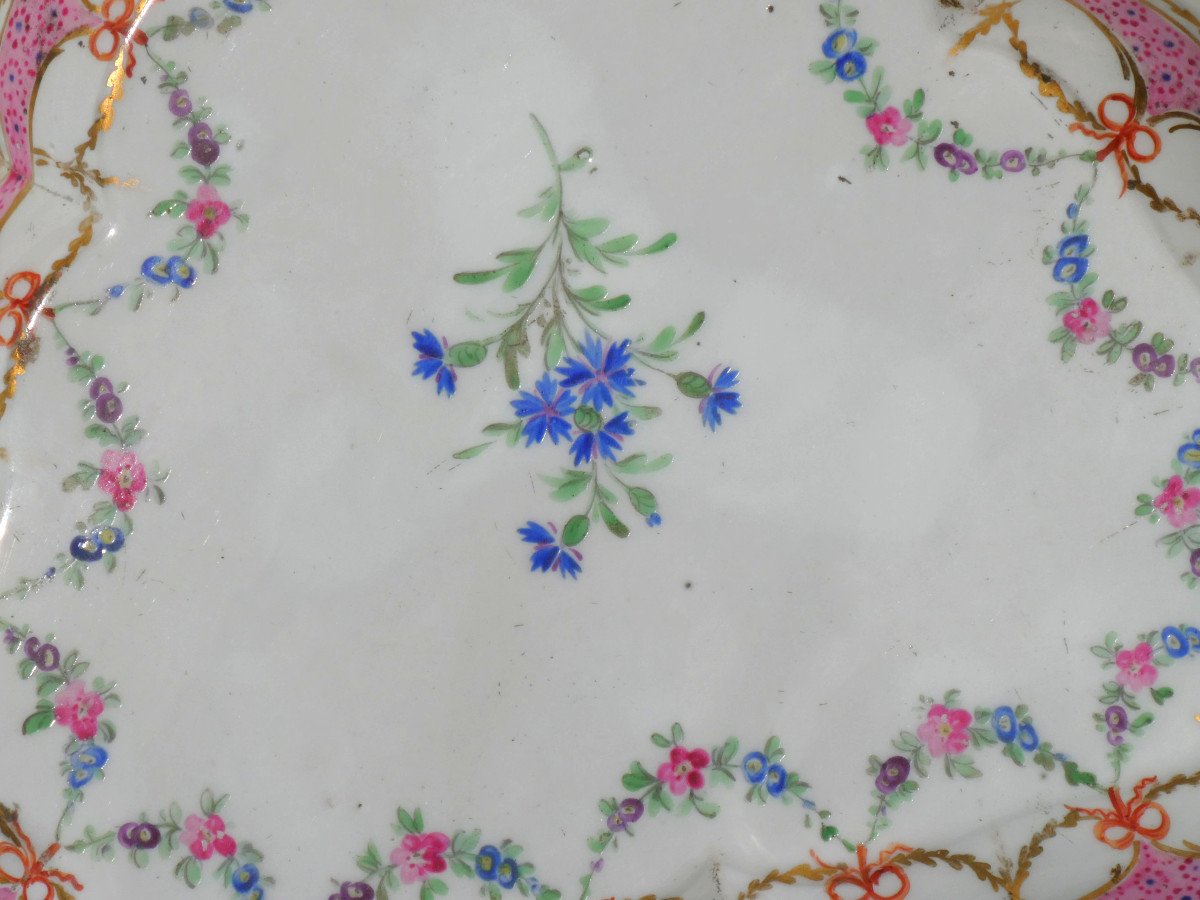 Plat Mendiant En Porcelaine De Paris époque XVIIIe Siecle , Manufacture De Locre , Louis XVI-photo-3