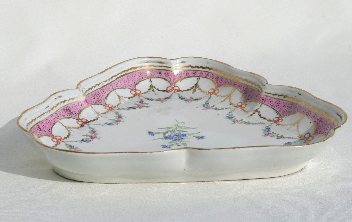 Plat Mendiant En Porcelaine De Paris époque XVIIIe Siecle , Manufacture De Locre , Louis XVI-photo-3