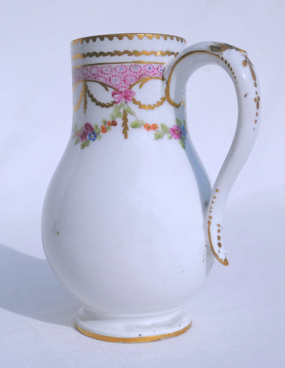 Cremier / Pichet époque Louis XVI , Porcelaine De Bordeaux , Boissette XVIIIe Siecle -photo-4