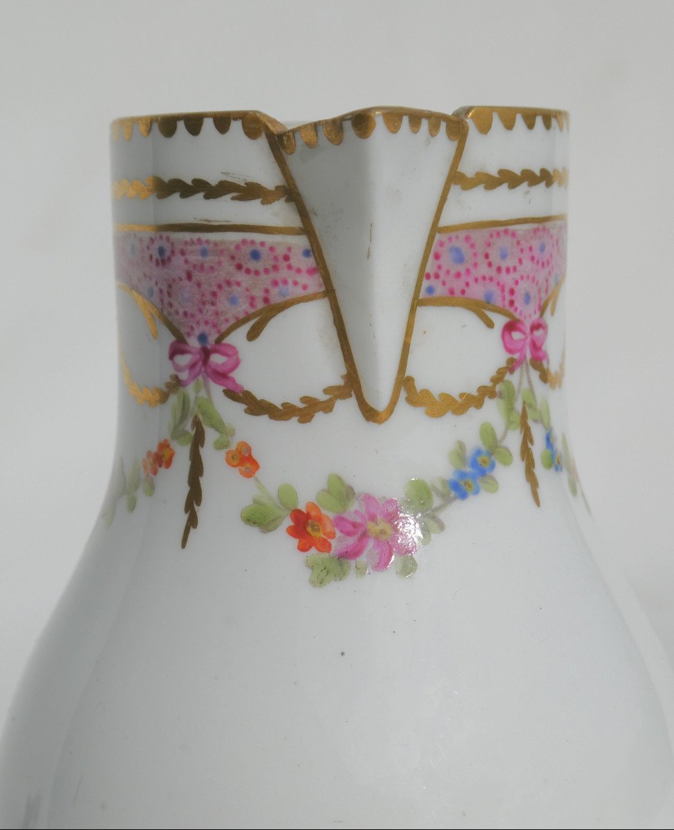 Cremier / Pichet époque Louis XVI , Porcelaine De Bordeaux , Boissette XVIIIe Siecle -photo-4