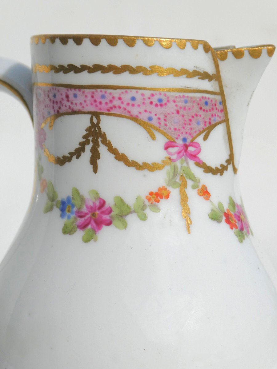 Cremier / Pichet époque Louis XVI , Porcelaine De Bordeaux , Boissette XVIIIe Siecle -photo-5
