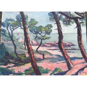Oil On Canvas Landscape Royan