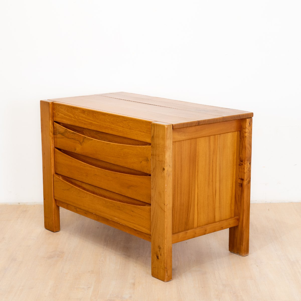 Commode à 3 Tiroirs en Orme de Maison Regain, 1980-photo-4