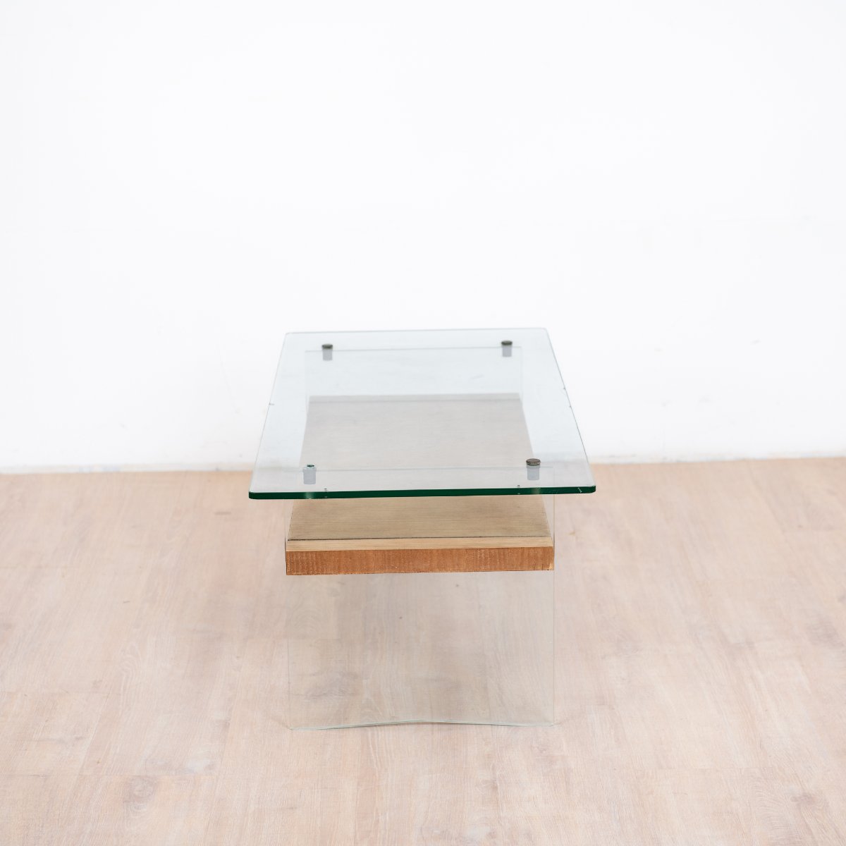 Tempered Glass Coffee Table By André Monpoix, 1950-photo-2