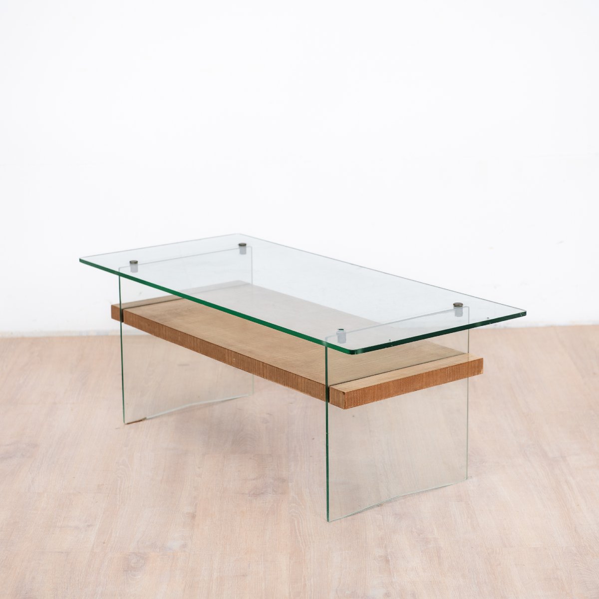 Tempered Glass Coffee Table By André Monpoix, 1950-photo-4