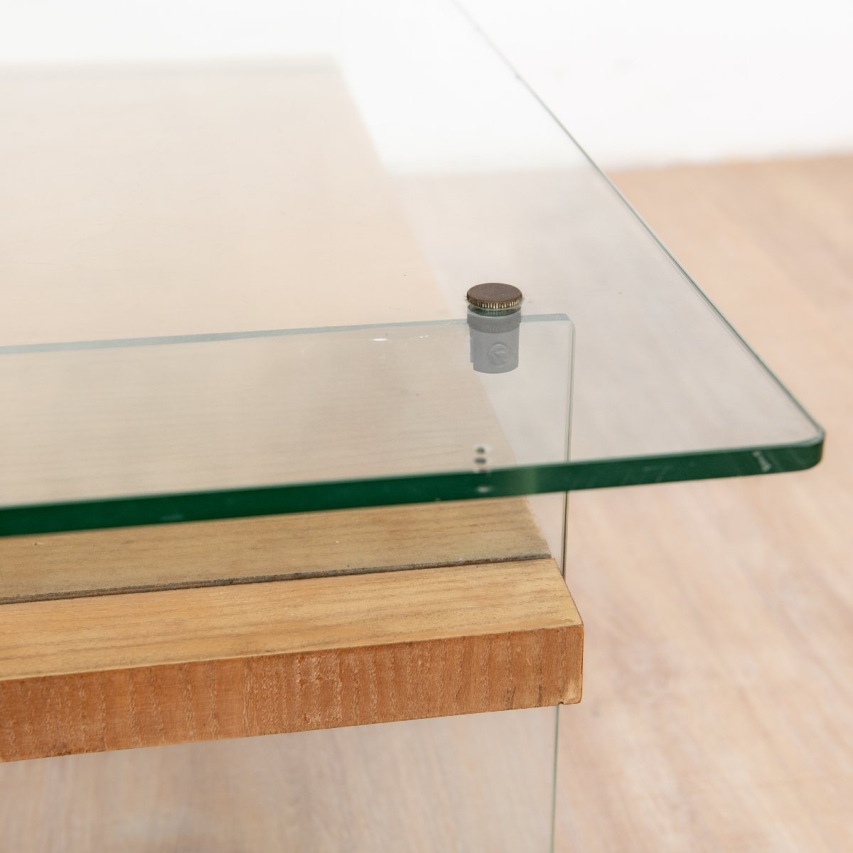 Tempered Glass Coffee Table By André Monpoix, 1950-photo-5