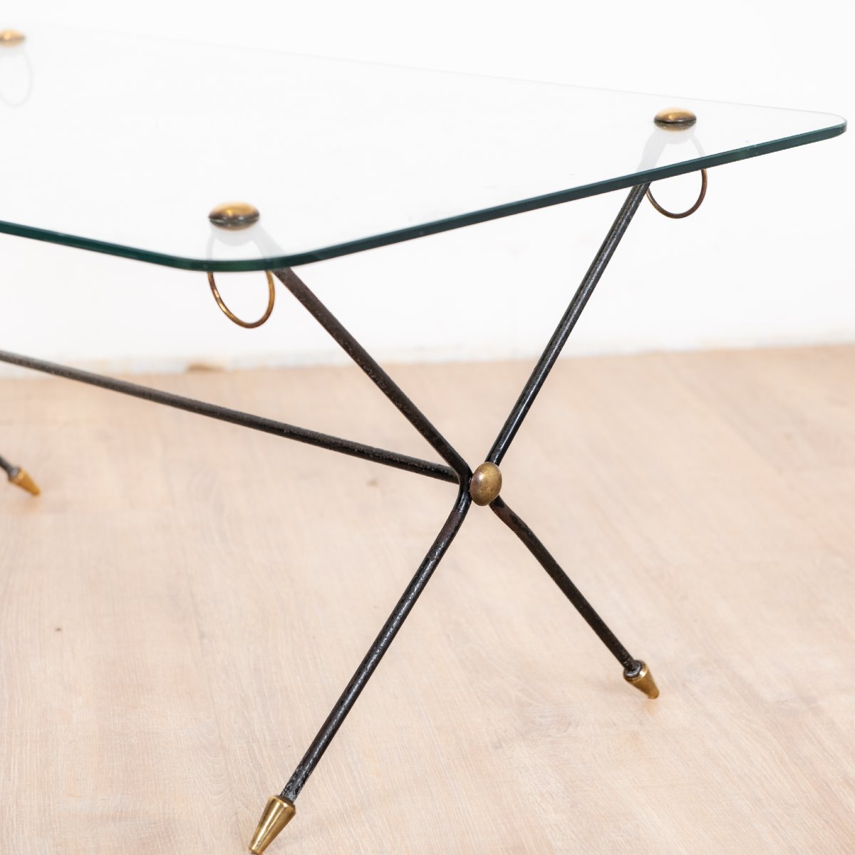 Table Basse en Métal et Verre, 1960-photo-2