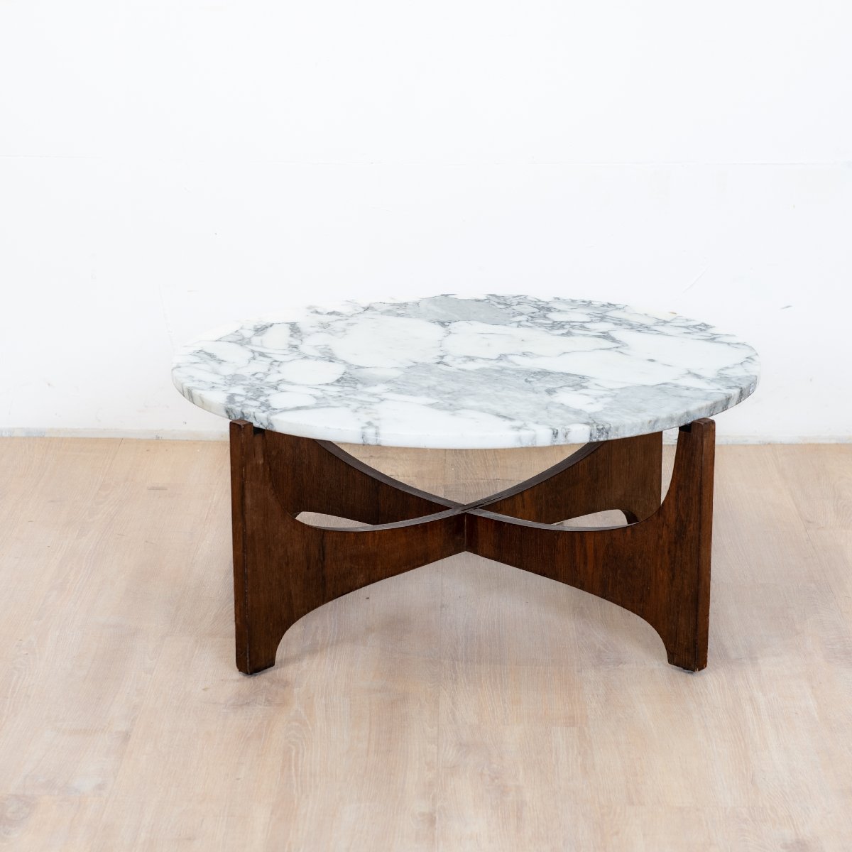 Table Basse Ronde en Marbre par Hugues Poignant, 1970-photo-2