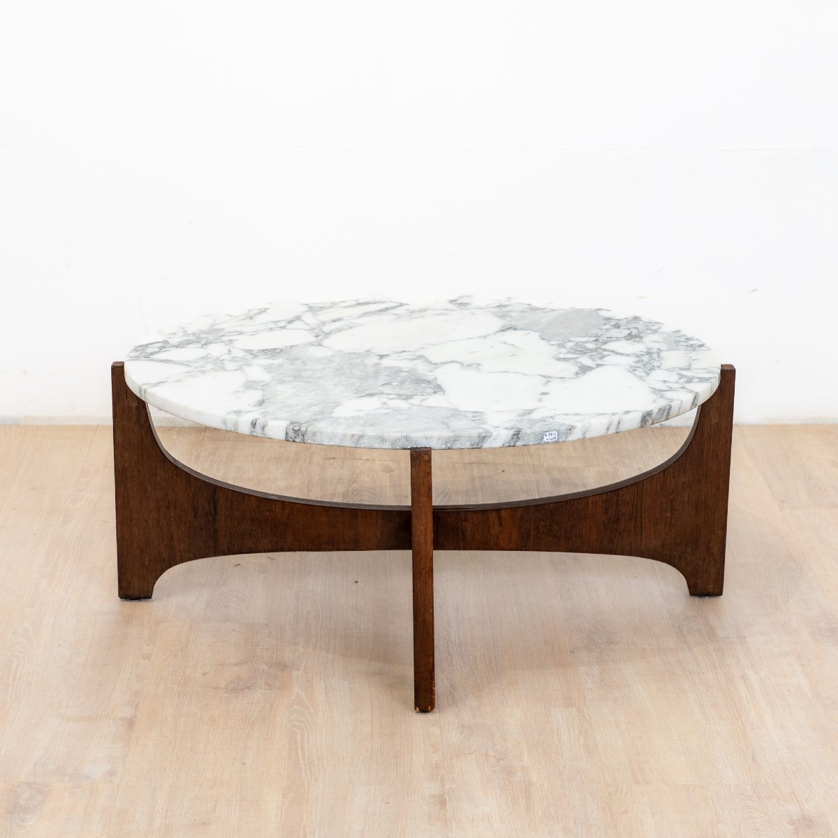 Table Basse Ronde en Marbre par Hugues Poignant, 1970-photo-2