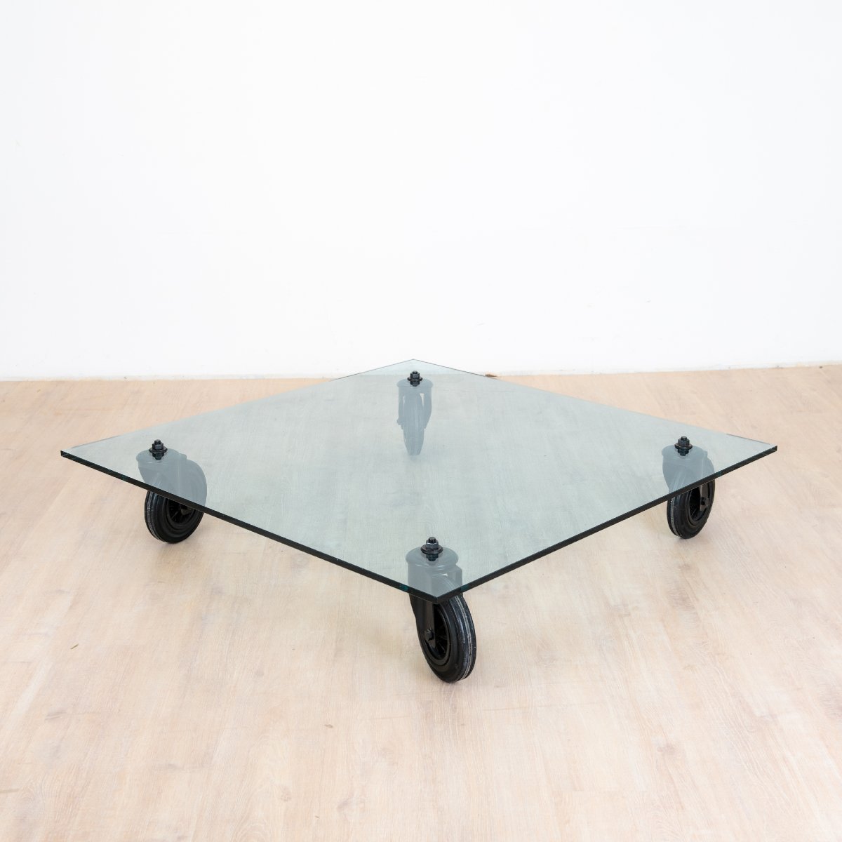 Glass And Metal Coffee Table By Gae Aulenti For Fontana Arte, 1980-photo-2