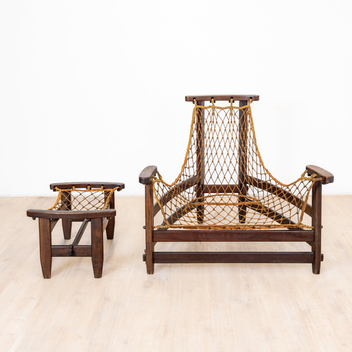 fauteuil "jacanda" et Ottomane par Jean Gillon, Brésil, 1960s-photo-2