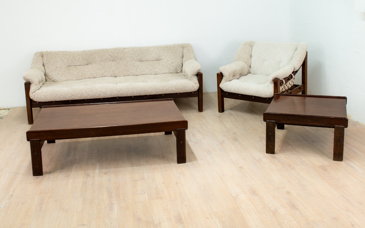 Mobilier de Salon Série Amazonas Vintage par Jean Gillon, 1972, Set de 4