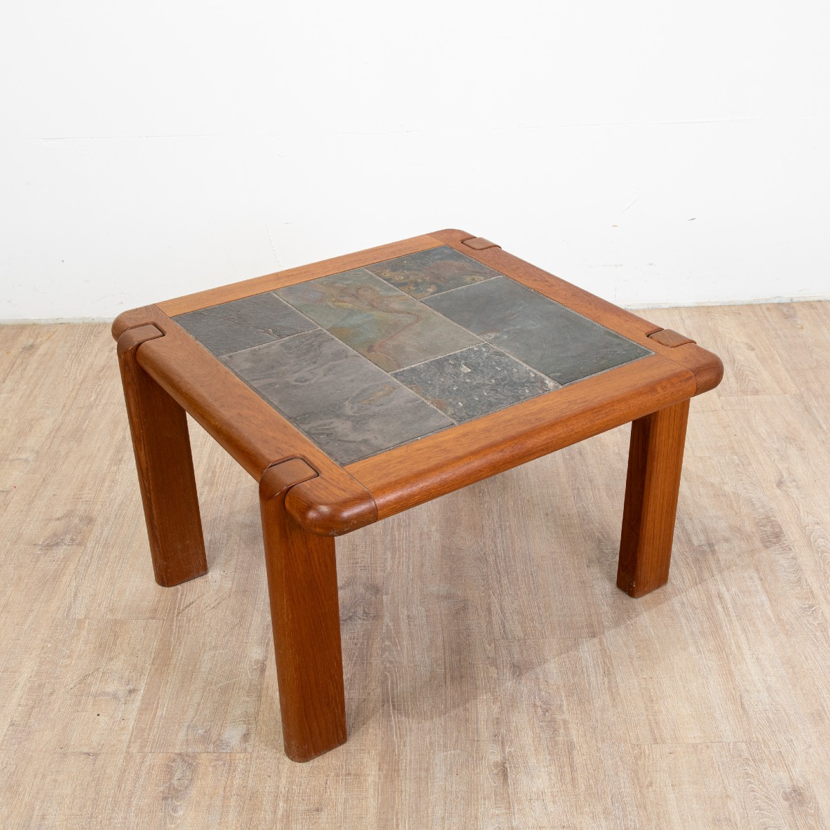 Table Basse en Orme et Ardoise de Maison Regain, 1970s