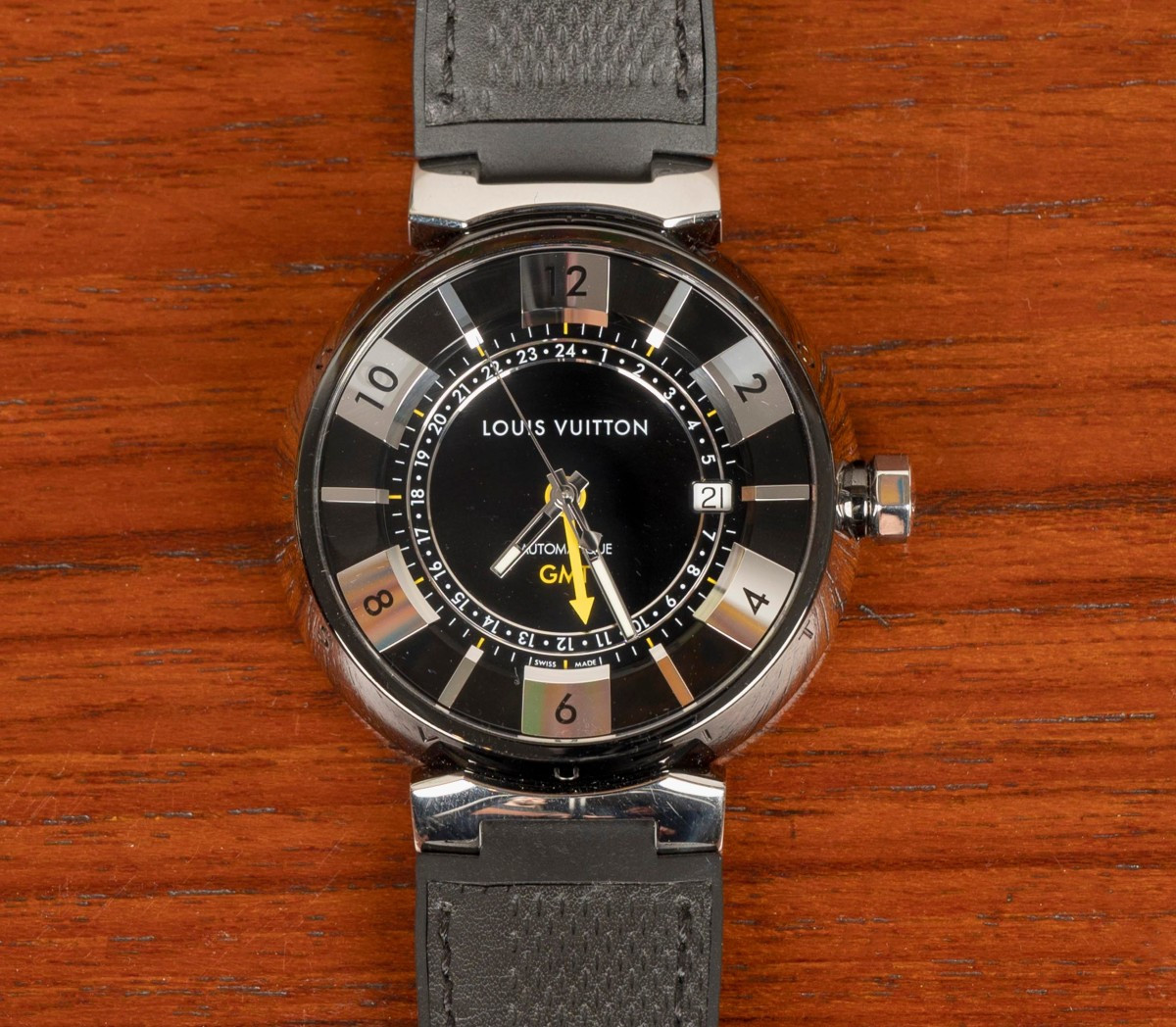 Montre Tambour Louis Vuitton GMT Date – Noir – Remontage automatique – Homme