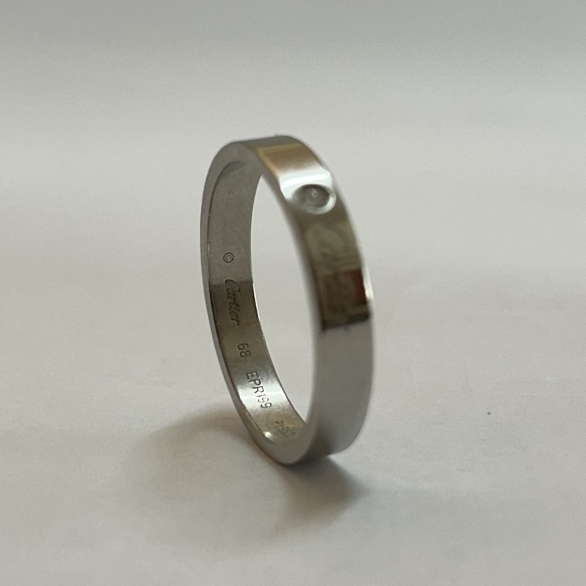 Cartier C Wedding Band, Width 4 Mm, 1 Diamond-photo-4