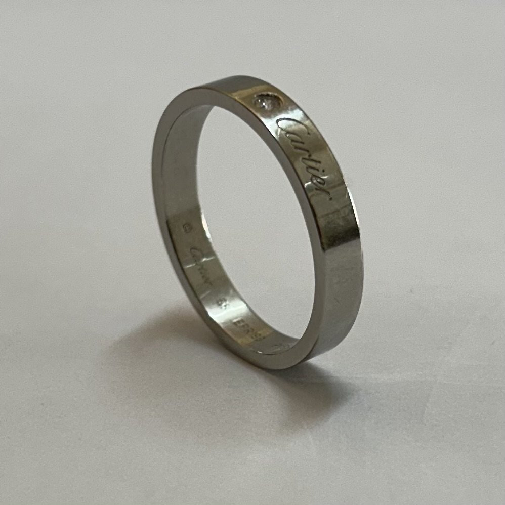 Cartier C Wedding Band, Width 4 Mm, 1 Diamond-photo-4