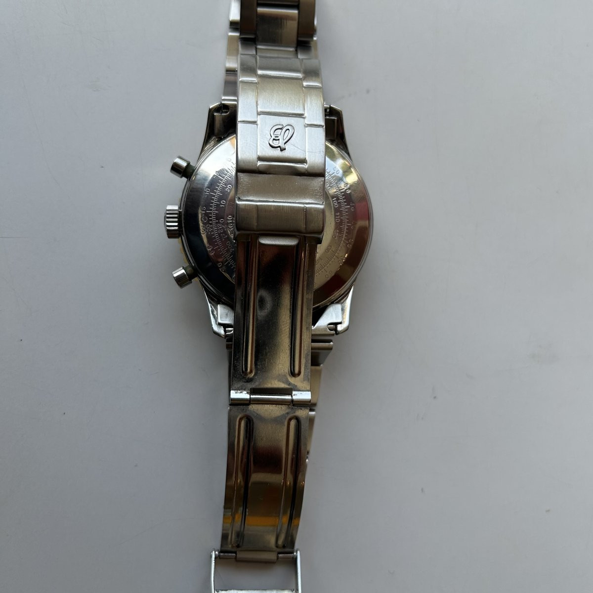 Breitling Old Navitimer Gold And Steel Calibre Eta 7750 Ref 1399 N°81610 From 1985 White Background-photo-4