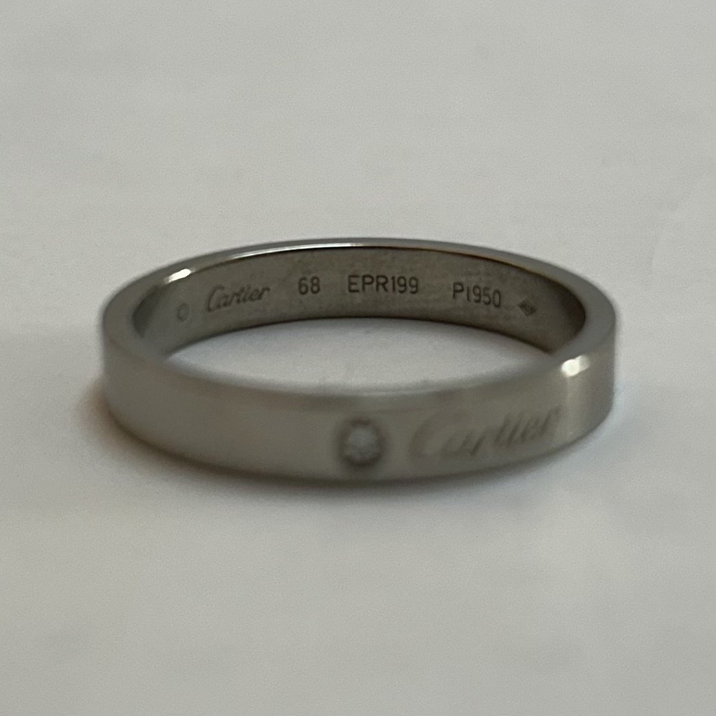 Alliance C de Cartier, largeur 4 mm, 1 diamant-photo-2