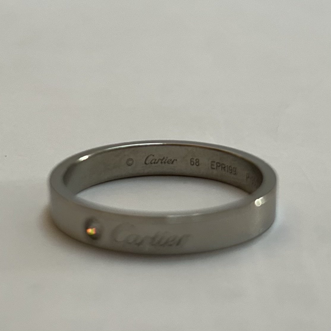 Alliance C de Cartier, largeur 4 mm, 1 diamant-photo-3