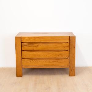 3-drawer Chest Of Drawers In Elm From Maison Regain, 1980