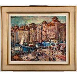 Le Port Et La Maison De l'Infante à Saint Jean De Luz, Rodolphe Caillaux (1905 1989)