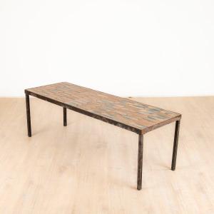 Table Basse En Grès De Roger Capon à Vallauris France 1970