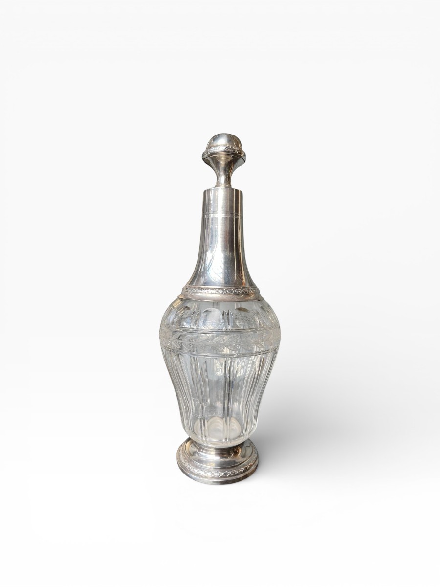Cut Crystal And Silver Ewer, Late 19th Century