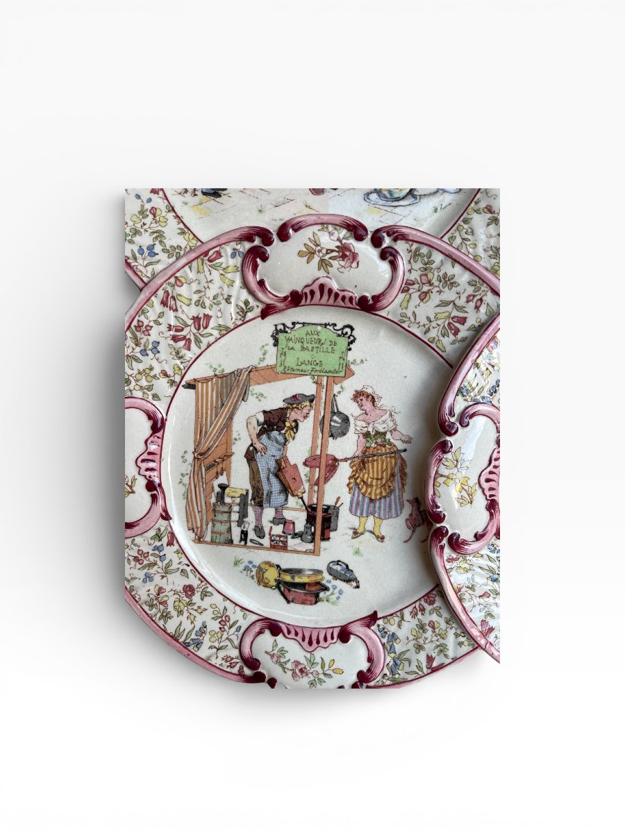 Plateau en trompe l'œil par Richard Froment, Sarreguemines (fin XIXᵉ siècle)-photo-1