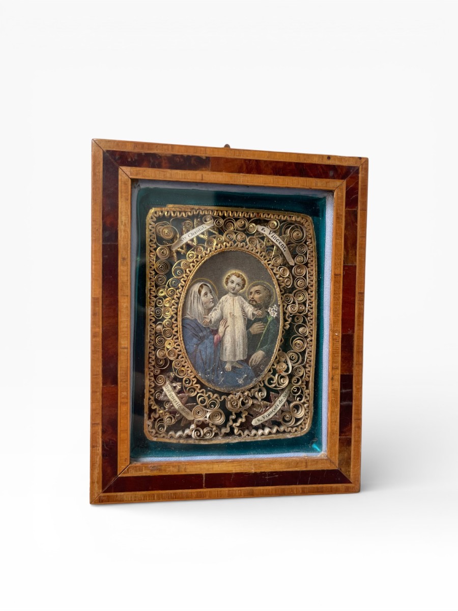 Reliquaire du XIXᵉ siècle – Sainte Famille – Paperolles