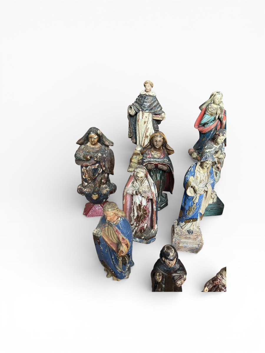 Lot de statuettes religieuses, Espagne et Amérique latine, XVIIIe siècle-photo-3