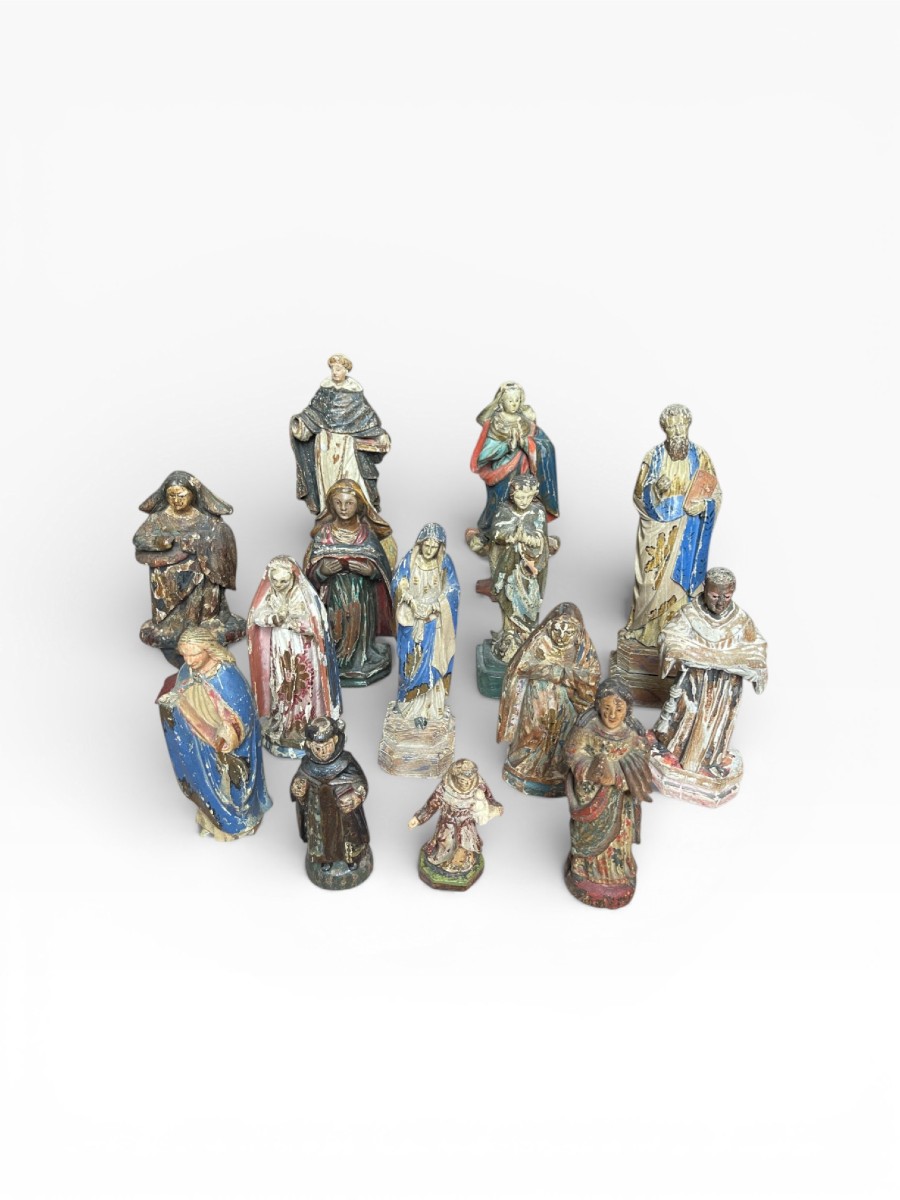 Lot de statuettes religieuses, Espagne et Amérique latine, XVIIIe siècle