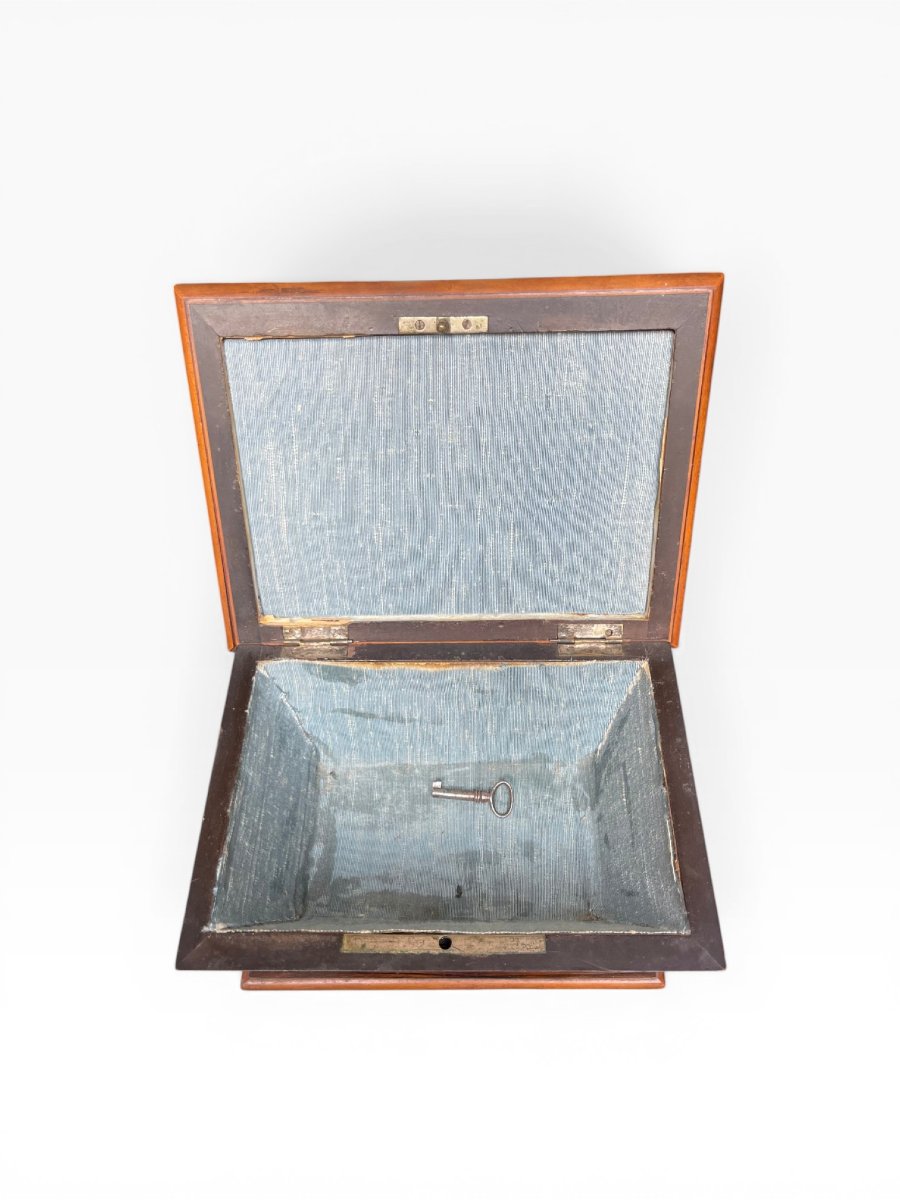 Coffret ancien en bois,  XIXe siècle-photo-2
