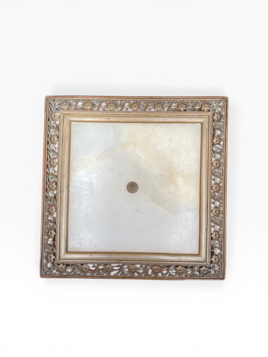 Vide-poches en bronze et albâtre  style Louis XV, fin XIXe -photo-2