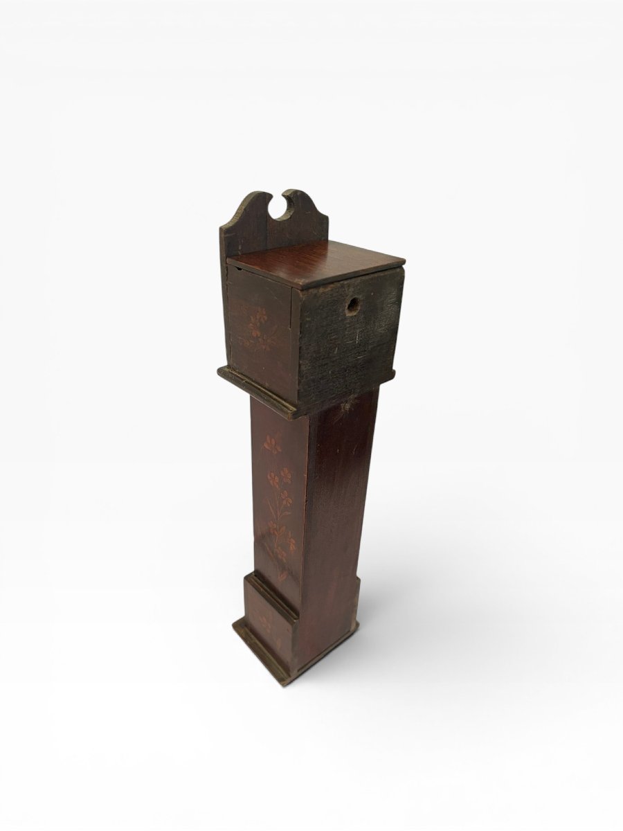 Caisse d’horloge de maîtrise en bois peint, fin XIXe siècle-photo-2