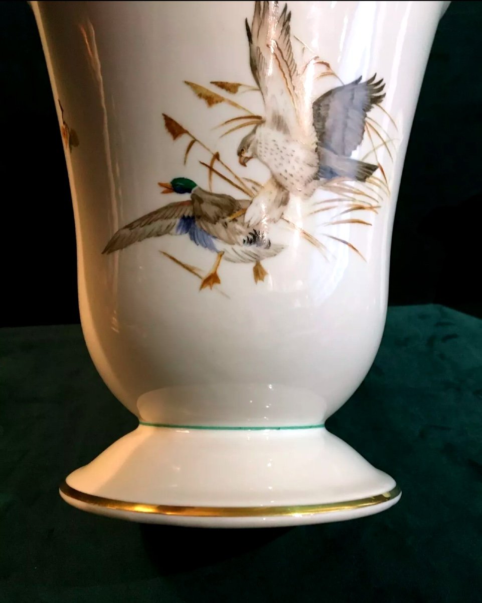 Large Heinrich German Porcelain Vase, Hunting Vase-photo-4