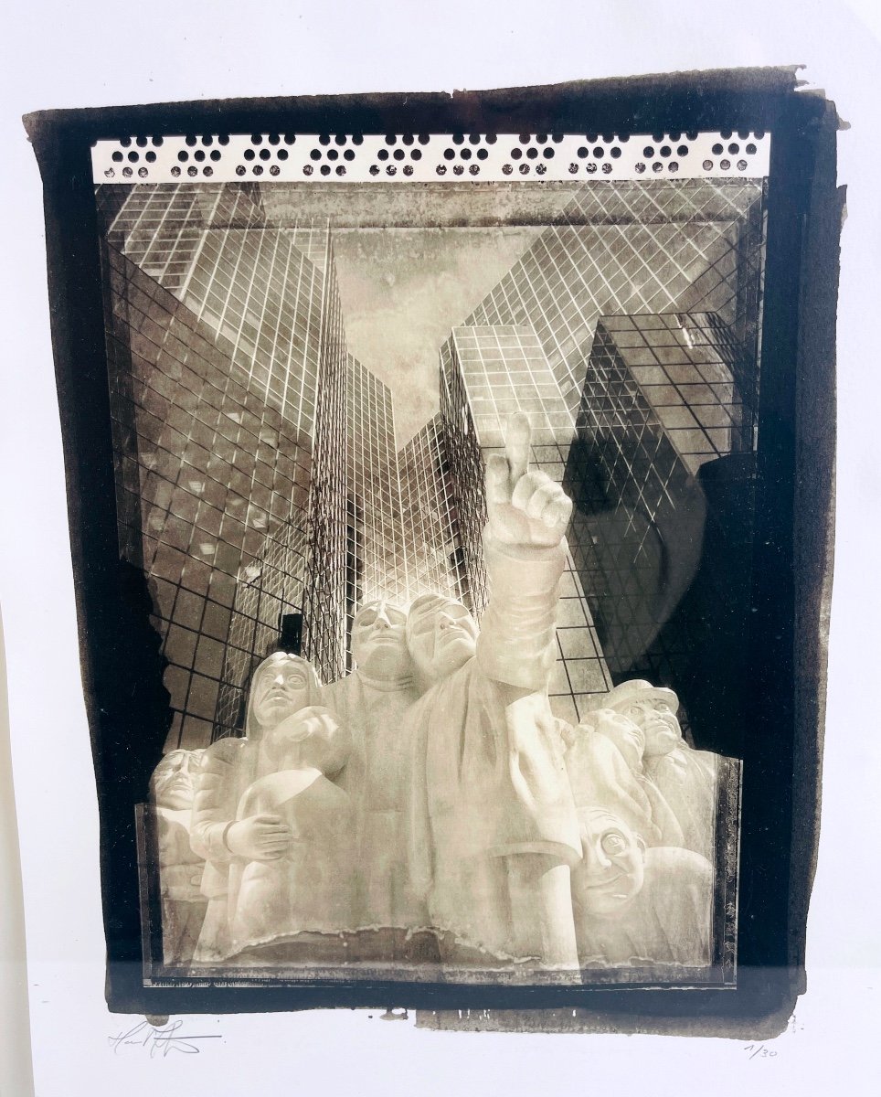 Large Photograph By Marc Montplaisir, The Illuminated Crowd, Palladium Platinum Print 1/30-photo-2