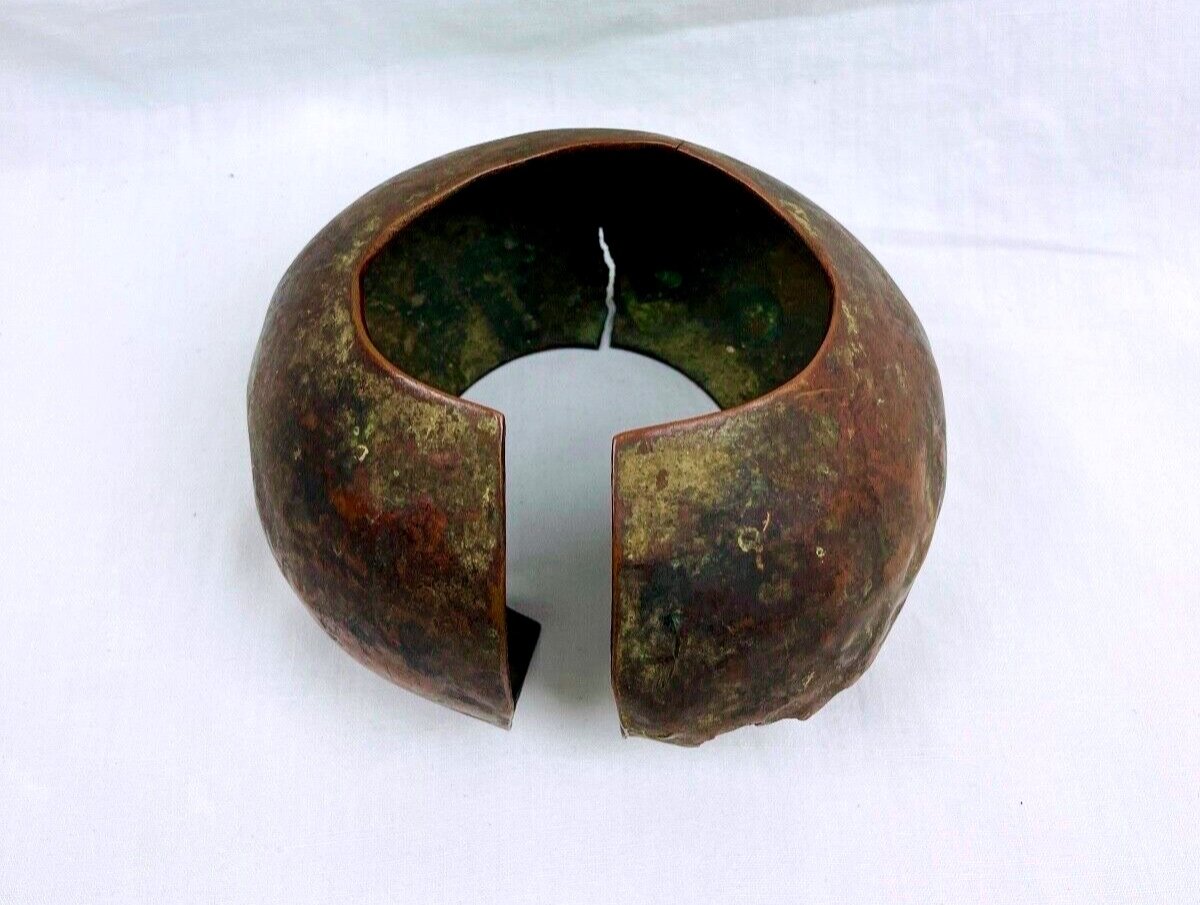 Bracelet Monnaie En Cuivre Mbole Jonga Congo Afrique-photo-2