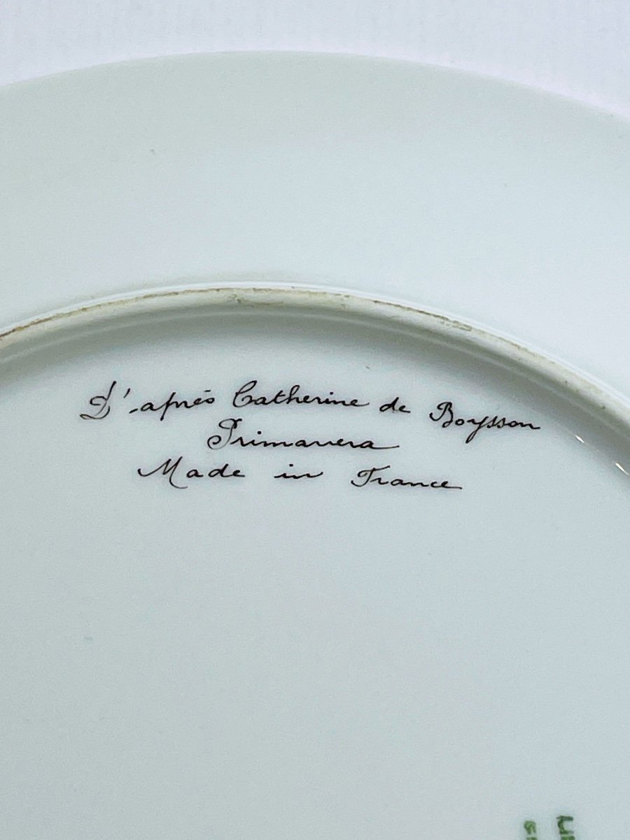 Assiette En Porcelaine d'Après Catherine De Boysson Pour Primavera "quai Des Grands Augustins"-photo-4