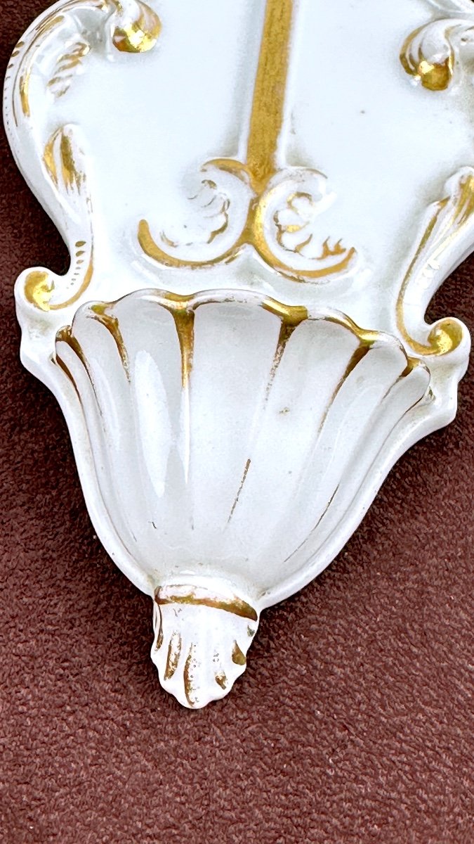 Paris Porcelain Holy Water Font - 19th Century-photo-3