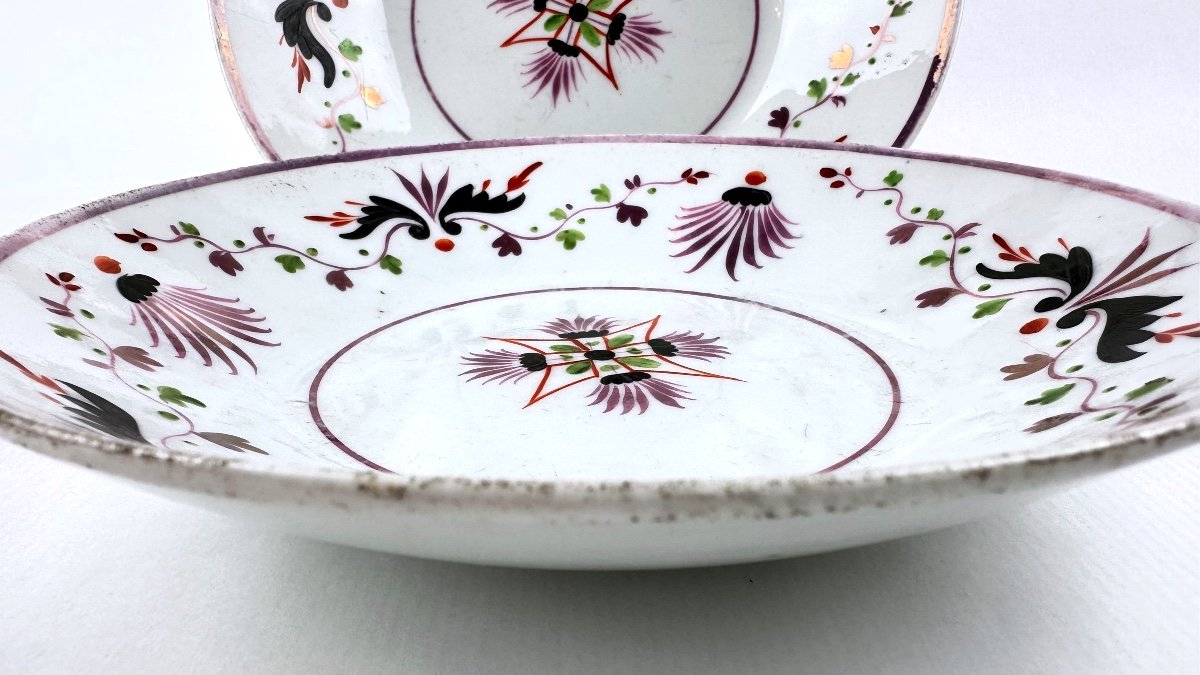 Pair Of Restoration Period Plates In Paris Porcelain-photo-2