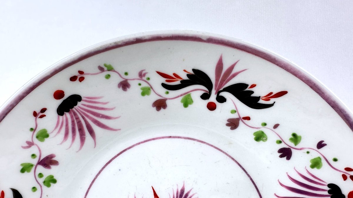 Pair Of Restoration Period Plates In Paris Porcelain-photo-3