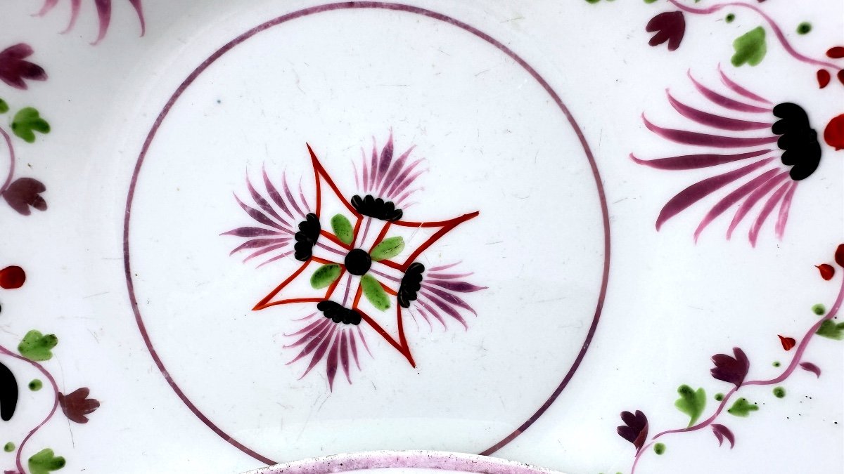 Pair Of Restoration Period Plates In Paris Porcelain-photo-4