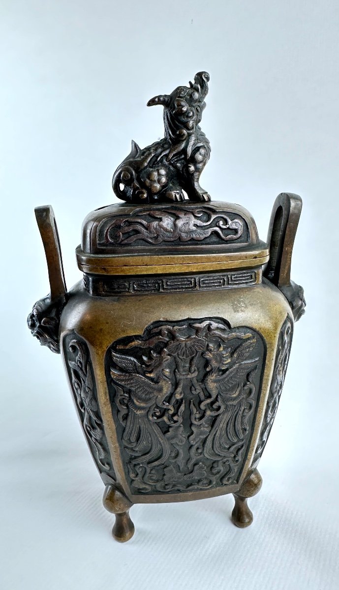 Brûle-parfum En Bronze, Japon Début 20ème-photo-2