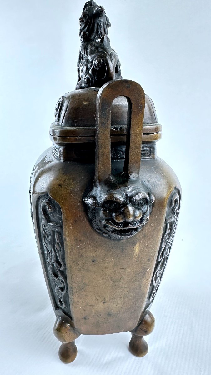 Brûle-parfum En Bronze, Japon Début 20ème-photo-2